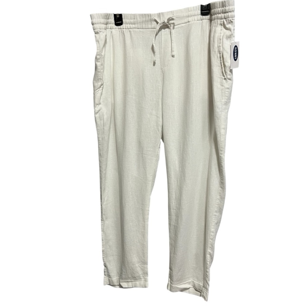Old Navy Pull-On Linen Blend Comfy Waistband Pants Size XL (16/18)